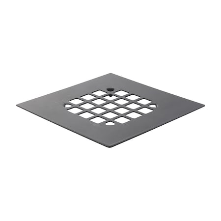 4-1/4 In. Matte Black Square Stainless Steel Drain Cover